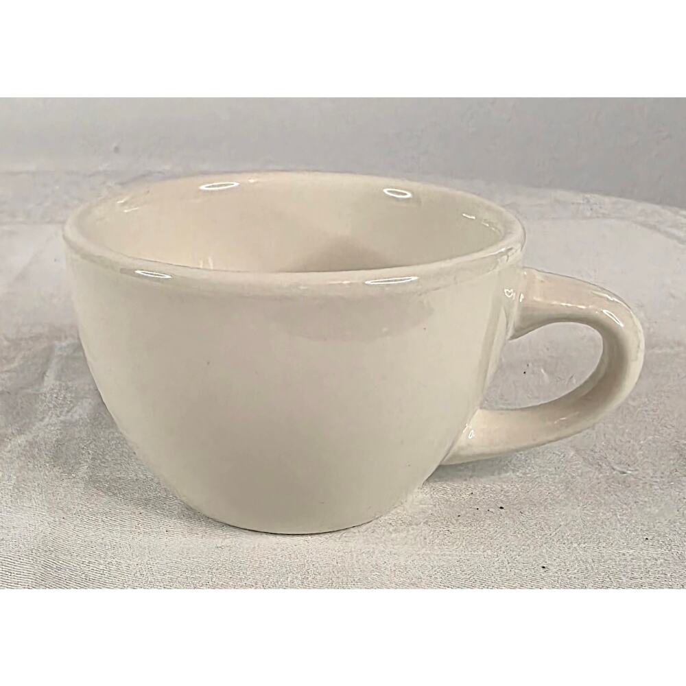Vintage Unbranded Restaurant Ware 8 oz. Coffee Cup Off White Heavy 2 1/2" Tall